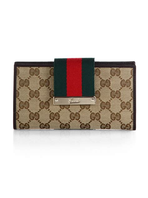 gucci original gg canvas wallet|Gucci wallet female.